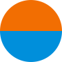 modro-oranžová