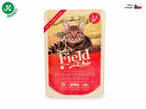 Sam's Field True Meat Fillets with Beef & Beetroot for sterilized cats | © copyright jk animals, všechna práva vyhrazena