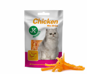 JK SUPERPREMIUM MEAT SNACK CAT CHICKEN STRIPS – sušené kuřecí proužky pro kočky | © copyright jk animals, všechna práva vyhrazena