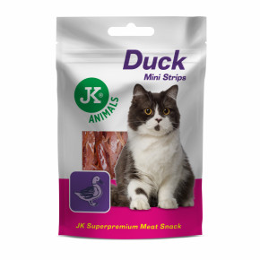 JK ANIMALS Meat Snack Cat Duck Mini Strips, masový pamlsek | © copyright jk animals, všechna práva vyhrazena