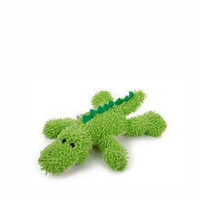 Plyšový krokodýl "mop", pískací hračka pro psy, zelená, 29 cm, jemný froté materiál