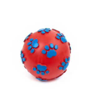 Vinylový míč s tlapkami, pískací hračka pro psy, 11 cm, ideální pro aktivní hru