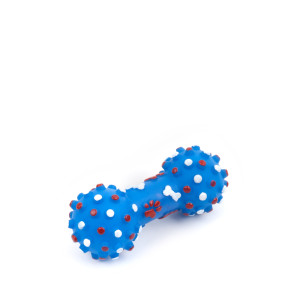 Vinylová činka s bodlinami, pískací hračka pro psy, 10 cm, ideální pro aktivní hru