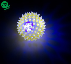 JK ANIMALS LED TPR míček s bodlinami žlutý | © copyright jk animals, všechna práva vyhrazena
