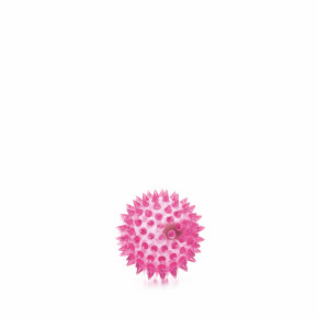 LED TPR míček s bodlinami růžový, odolná (gumová) hračka z termoplastické pryže