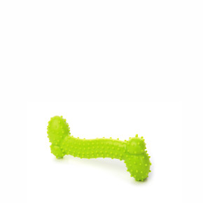 TPR – kost zelená, odolná (gumová) hračka z termoplastické pryže