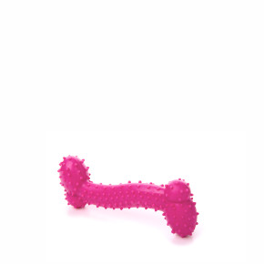 TPR – kost růžová, odolná (gumová) hračka z termoplastické pryže