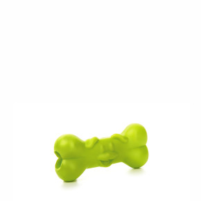 TPR – kost pes zelená, odolná (gumová) hračka z termoplastické pryže