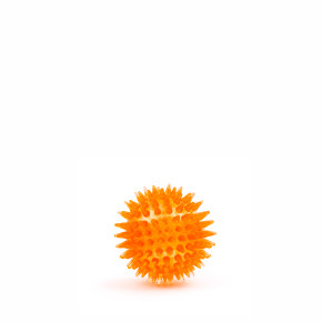 TPR - Míč s bodlinami - oranžový, odolná (gumová) hračka z termoplastické pryže