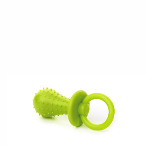 TPR - Zelený dudlík, odolná (gumová) hračka z termoplastické pryže