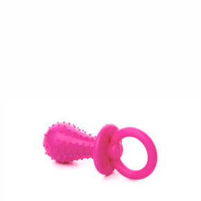 TPR - Růžový dudlík, odolná (gumová) hračka z termoplastické pryže