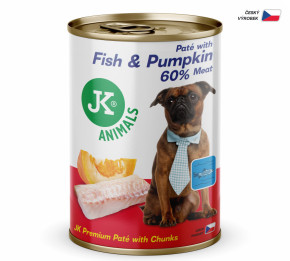 JK ANIMALS Fish & Pumpkin, Premium Paté with Chunks | © copyright jk animals, všechna práva vyhrazena