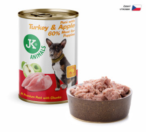 JK ANIMALS Turkey & Apple, Premium Paté with Chunks | © copyright jk animals, všechna práva vyhrazena