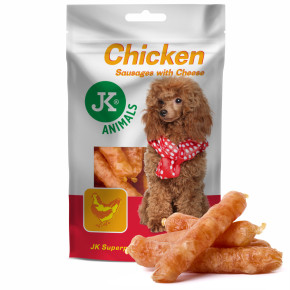 JK ANIMALS Meat Snack Chicken Meat Sausages With Cheese | © copyright jk animals, všechna práva vyhrazena