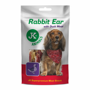 JK ANIMALS Meat Snack Rabbit Ear with Duck Meat, masový pamlsek | © copyright jk animals, všechna práva vyhrazena