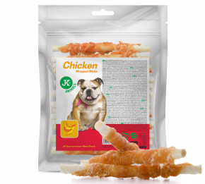 JK ANIMALS Meat Snack Chicken Wrapped Sticks, masový pamlsek | © copyright jk animals, všechna práva vyhrazena