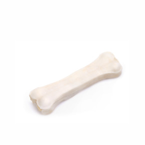 Bílá lisovaná kost z buvolí kůže, 13 cm, přírodní pamlsek