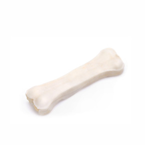 Bílá lisovaná kost z buvolí kůže, 17 cm, přírodní pamlsek
