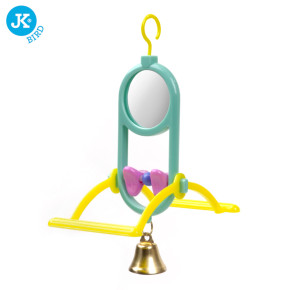 JK ANIMALS Plastová hračka pro ptáky houpačka se zrcátkem a zvonkem na zavěšení | © copyright jk animals, všechna práva vyhrazena