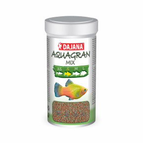 Dajana Aquagran Mix, granule – krmivo, velikost S, 250 ml