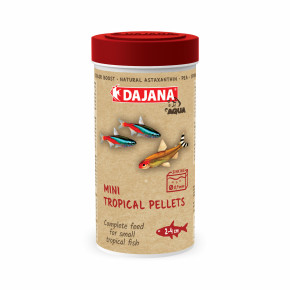 Dajana Mini Tropical Pellets, pelety – krmivo, 250 ml