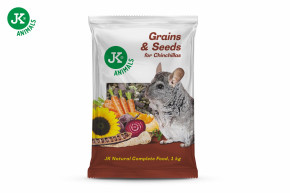 Zrniny a semínka, 1 kg, kompletní krmivo pro činčily © copyright jk animals, všechna práva vyhrazena