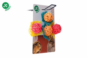JK ANIMALS, hračka ratanové koule s lufa houbou, 4 kusy, 6 cm, hračka pro hlodavce © copyright jk animals, všechna práva vyhrazena