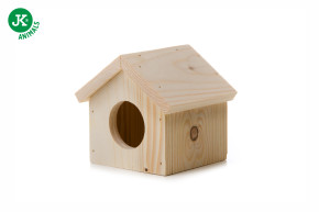 JK ANIMALS, dřevěný domek z masivu pro křečky, 12,5×10,5×11,5 cm © copyright jk animals, všechna práva vyhrazena