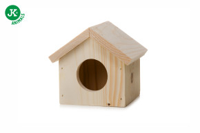 JK ANIMALS, dřevěný domek z masivu pro křečky, 12,5×10,5×11,5 cm © copyright jk animals, všechna práva vyhrazena