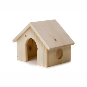Dřevěný domek z masivu pro morčata, 21,5×14,5×16 cm