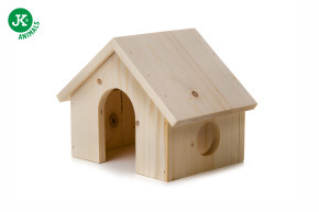 JK ANIMALS, dřevěný domek z masivu pro morčata, 21,5×14,5×16 cm © copyright jk animals, všechna práva vyhrazena