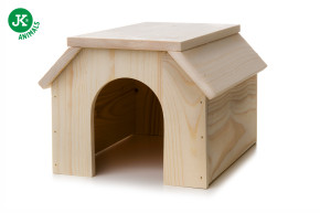 JK ANIMALS, dřevěný domek z masivu pro králíky, 31×21,5×16 cm © copyright jk animals, všechna práva vyhrazena