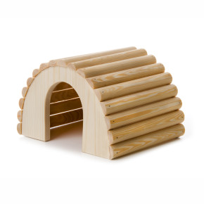 Dřevěný domek iglú z masivu pro morčata, 22×17×14 cm