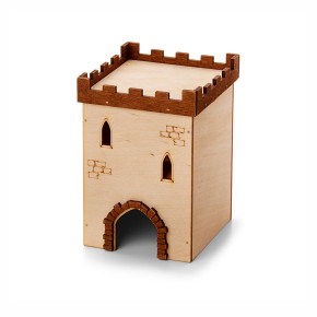 Dřevěný domek Hrad pro křečky, 9×9×14 cm, domek z překližky pro hlodavce