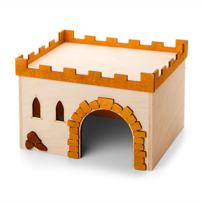 Dřevěný domek Hrad pro morčata, 24×18×16 cm, domek z překližky pro hlodavce