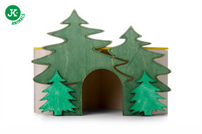 JK ANIMALS, Dřevěný rohový domek Les pro morčata, 15×15×16 cm © copyright jk animals, všechna práva vyhrazena