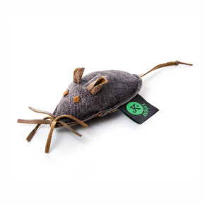 Malá textilní myška, šedá, 12 cm