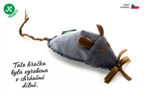 JK ANIMALS, velká textilní myška, šedá, 18 cm © copyright jk animals, všechna práva vyhrazena