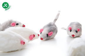 Malé myšky, 12 ks, chlupatá hračka pro kočky z pravé králičí kožešiny © copyright jk animals, všechna práva vyhrazena