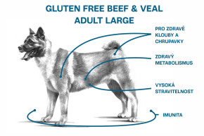Sam's Field Gluten Free Beef & Veal Adult Large, superprémiové granule pro dospělé psy velkých a obřích plemen, 13 kg (Sams Field bez lepku) © copyright JK ANIMALS, všechna práva vyhrazena