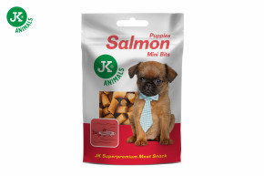 Sušené lososové mini kousky pro štěňata, mini masový štěněcí pamlsek (Puppies Salmon Mini Bits Meat Snack), 50 g © copyright jk animals, všechna práva vyhrazena