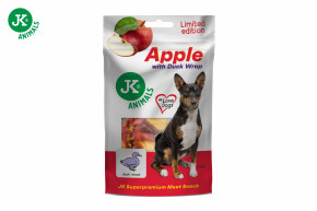 JK ANIMALS, kachní wrap s jablkem, masový pamlsek, 80 g © copyright jk animals, všechna práva vyhrazena
