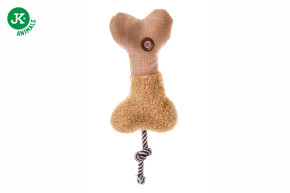 JK ANIMALS, Kost s provazem, pískací hračka, 32 cm © copyright jk animals, všechna práva vyhrazena