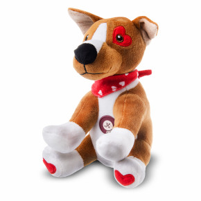 Plyšový pejsek JEJKI k mezinárodnímu dni psů, pískací hračka, 23 cm (International Dog Day)