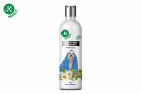 Prémiový šampon pro světlou srst se zjemňujícími účinky, 250 ml, s výtažky z břízy a heřmánku © copyright jk animals, všechna práva vyhrazena