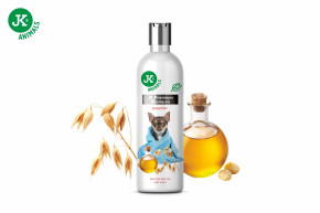 Prémiový šampon pro štěňata, 250 ml, s výtažky z ovsa, makadamový olej © copyright jk animals, všechna práva vyhrazena