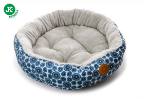 JK ANIMALS, pelíšek Ring, pohodlný pelíšek pro psy, modré kruhy, 60×14 cm © copyright jk animals, všechna práva vyhrazena