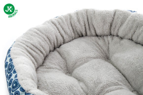 JK ANIMALS, pelíšek Ring, pohodlný pelíšek pro psy, modré kruhy, 60×14 cm © copyright jk animals, všechna práva vyhrazena