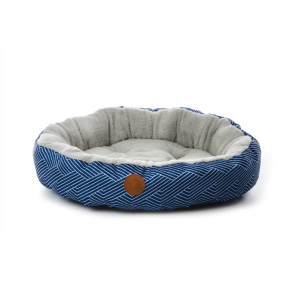 Pelíšek Ring, 60 cm, modré proužky, pohodlný pelíšek pro malé a střední psy 