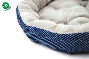 JK ANIMALS, pelíšek Ring, pohodlný pelíšek pro psy, modré proužky, 60×14 cm © copyright jk animals, všechna práva vyhrazena